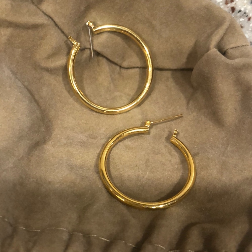 🆕 Gold Plated Hoop Earrings